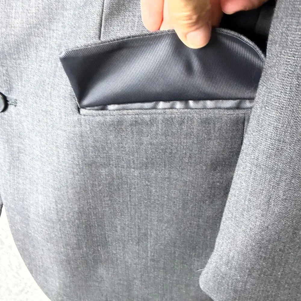 Pronto Uomo Men's Charcoal Gray Suit Blazer Sport Coat 47